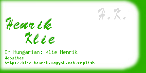 henrik klie business card